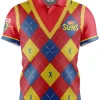 Official Afl Fairway Golf Polo Shirt - Gold Coast Suns