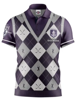 Official Afl Fairway Golf Polo Shirt - Fremantle Dockers