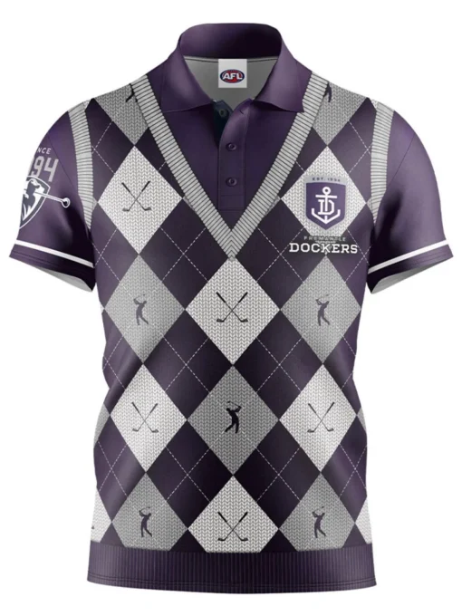 Official Afl Fairway Golf Polo Shirt - Fremantle Dockers