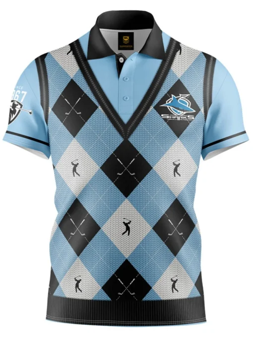 Official Nrl Fairway Golf Polo Shirt - Cronulla Sharks