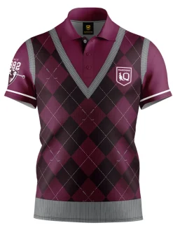 Official Nrl Fairway Golf Polo Shirt - Qld Maroons