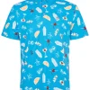 Original Penguin All Over Oversized Cocktail Print Polo - Mediterranean Blue