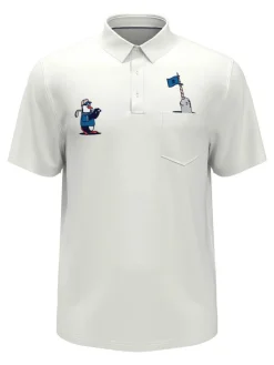 Original Penguin Engineered Polar Pete Mixed Media Polo - Bright White