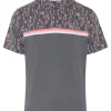 Original Penguin Engineered Broken Tees Novelty Block Print Polo - Quiet Shade