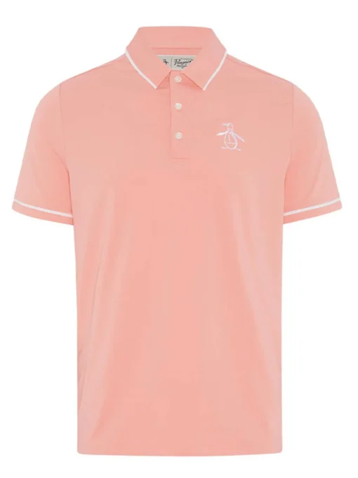Original Penguin Heritage Oversized Pete Golf Polo - Strawberry Pink