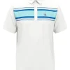 Original Penguin Jack'S Stripe Colour Block Polo - Bright White
