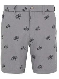 Original Penguin Karaoke Print 8-Inch Golf Shorts - Dark Caviar Heather