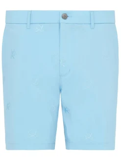 Original Penguin Pete Embroidered Golf Shorts - Aquarius