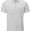 Ping Alexander Tailored Fit Polo - White/Griffin