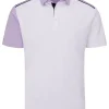 Ping Mack Tailored Fit Polo - White/Cool Lilac Multi