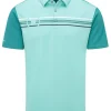 Ping Morten Tailored Fit Polo - Aquarius/Everglade Multi