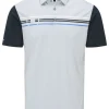 Ping Morten Tailored Fit Polo - Pearl Grey/Navy Multi