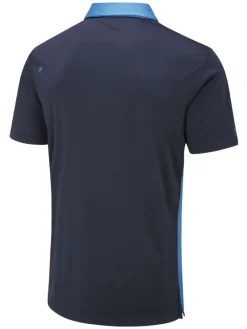 Ping Morten Tailored Fit Polo - Danube/Navy Multi