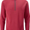 Ping Ramsey 1/2 Zip Ribbed Fleece - Rich Red Marl