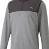 Puma Cloudspun Colourblock Golf 1/4 Zip - Puma Black/Quite Shade