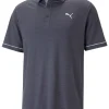 Puma Cloudspun Haystack Golf Polo - Navy Blazer Heather/High Rise