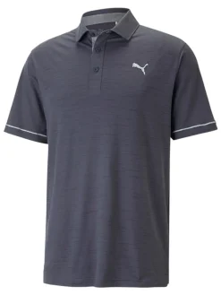 Puma Cloudspun Haystack Golf Polo - Navy Blazer Heather/High Rise