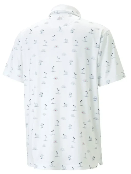 Puma Cloudspun Horizons Golf Polo - Bright White Heather