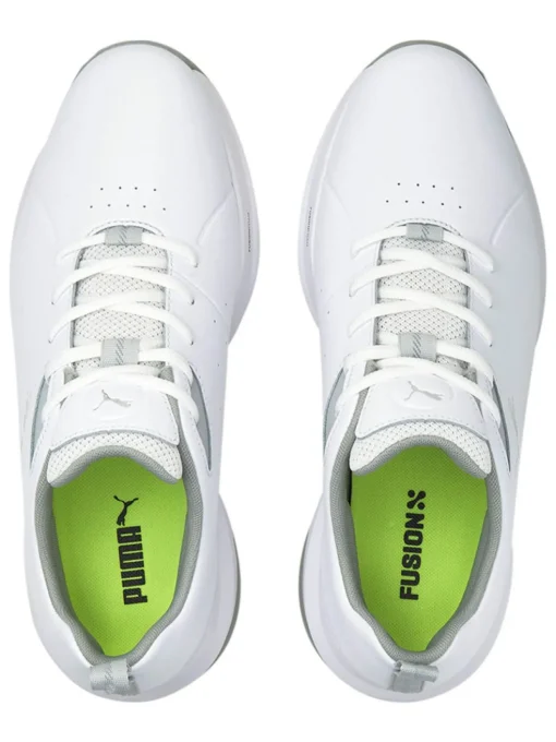 Puma Fusion Fx Wide Golf Shoes - Puma White/Puma Silver/High Rise