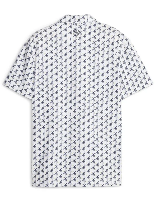 Puma Jr Boy'S Mattr Palms Golf Polo - White Glow/Navy Blazer
