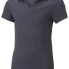 Puma Jr Girl'S Cloudspun Coast Golf Polo - Navy Blazer Heather