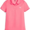 Puma Jr Girls Essential Golf Polo - Strawberry Burst