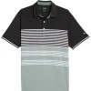 Puma Mattr Track Golf Polo - Black/Eucalyptus Heather