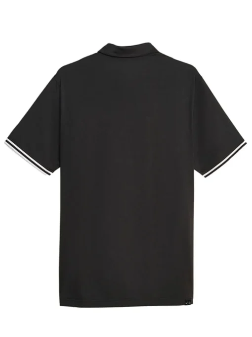 Puma Mattr Track Golf Polo - Black/Eucalyptus Heather