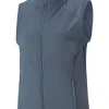 Puma Women'S Cloudspun Heather Full Zip Golf Vest - Evening Sky Heather