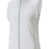 Puma Women'S Cloudspun Heather Full Zip Golf Vest - High Rise Heather