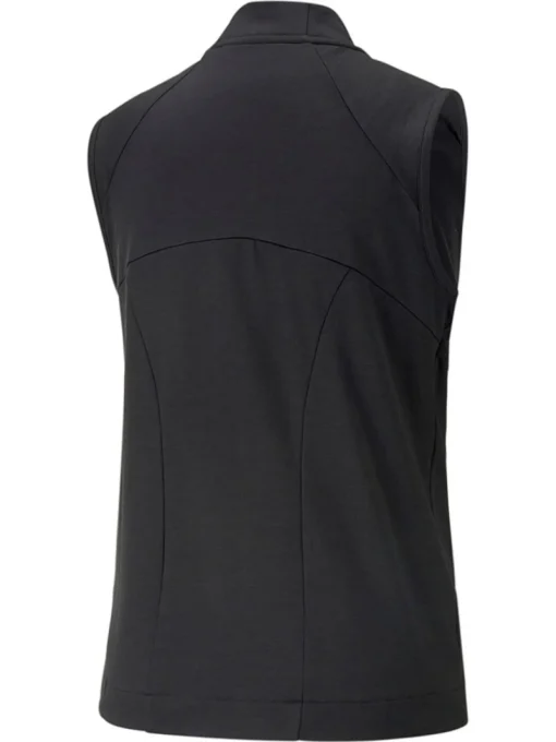 Puma Women'S Cloudspun Heather Full Zip Golf Vest - Puma Black Heather