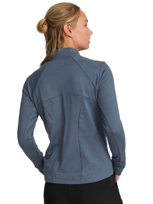 Puma Women'S Cloudspun Heather Full Zip Golf Jacket - Evening Sky Heather