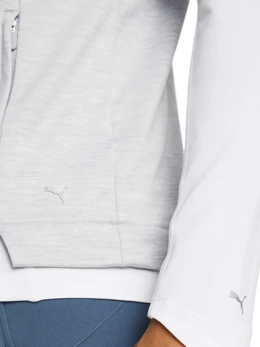 Puma Women'S Cloudspun Heather Full Zip Golf Vest - High Rise Heather