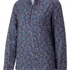 Puma Women'S Floral Cloudspun 1/4-Zip Golf Pullover - Navy Blazer/Loveable