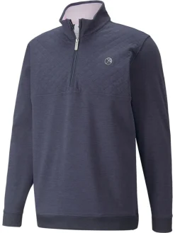 Puma X Arnold Palmer Cloudspun Castle Quarter-Zip - Navy Blazer Heather