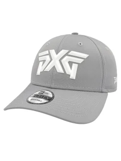 Pxg 9Forty Faceted Logo Adjustable Strapback Cap - Grey