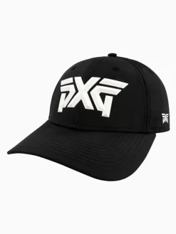 Pxg 9Forty Faceted Logo Adjustable Strapback Cap - Black