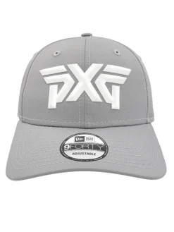 Pxg 9Forty Faceted Logo Adjustable Strapback Cap - Grey