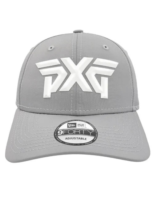 Pxg 9Forty Faceted Logo Adjustable Strapback Cap - Grey