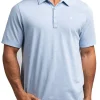 Travis Mathew The Zinna Polo - Heather Light Blue