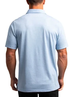 Travis Mathew The Zinna Polo - Heather Light Blue