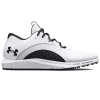 Under Armour Charged Draw 2 Spikeless Golf Shoes - White/Black