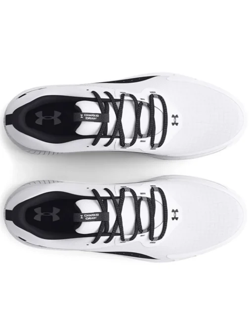Under Armour Charged Draw 2 Spikeless Golf Shoes - White/Black