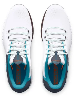 Under Armour Hovr Drive 2 Wide (E) Golf Shoes - White/Grey/Blue Surf