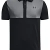 Under Armour Jr Boys Performance Colour Block Polo - Black
