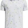 Under Armour Jr Boys Performance Print Polo - White