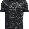 Under Armour Jr Boys Performance Print Polo - Black