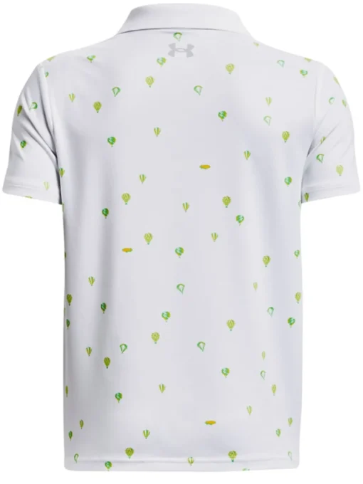 Under Armour Jr Boys Performance Print Polo - White