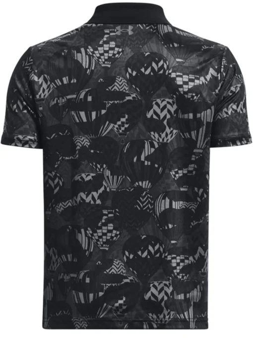 Under Armour Jr Boys Performance Print Polo - Black