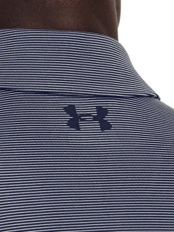 Under Armour Playoff 3.0 Stripe Polo - Midnight Navy/White